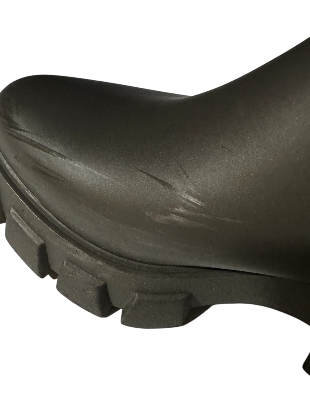 Jeffrey Campbell Army Green Platform Lugged Rubber Chelsea Boots Sz 7 - Picture 5 of 11